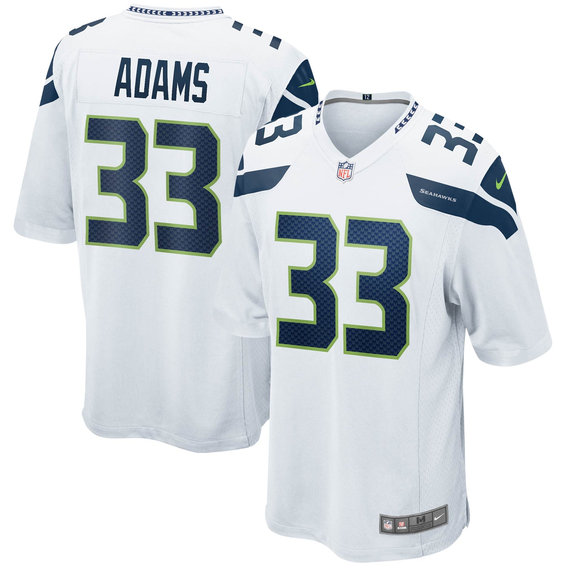 Jamal Adams Seattle Seahawks Nike Game Jersey - White football jersey product view 1