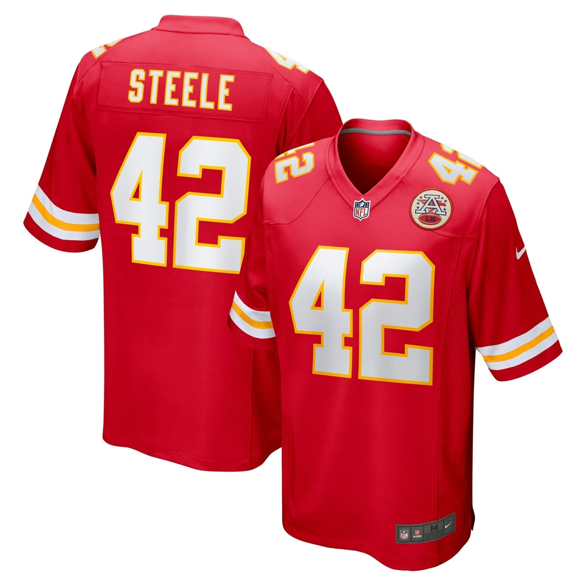 Carson Steele Kansas City Chiefs Nike Game Jersey - Red football jersey product view 1