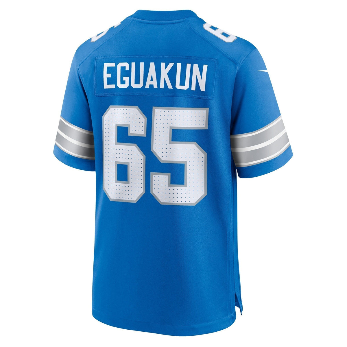 Kingsley Eguakun Detroit Lions Nike Game Jersey - Blue football jersey product view 3