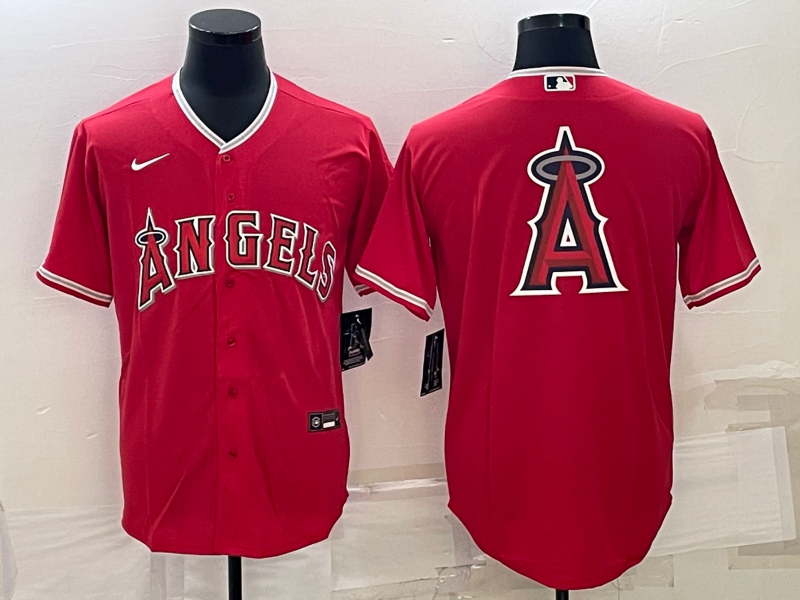 Men's Los Angeles Angels Red Alternate Replica Team Jersey1 baseball jersey product view 1