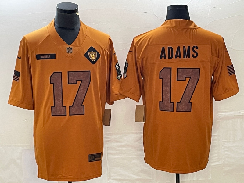 Men's Las Vegas Raiders Davante Adams #17 Brown 2023 Salute To Service Limited Jersey1 football jersey product view 1