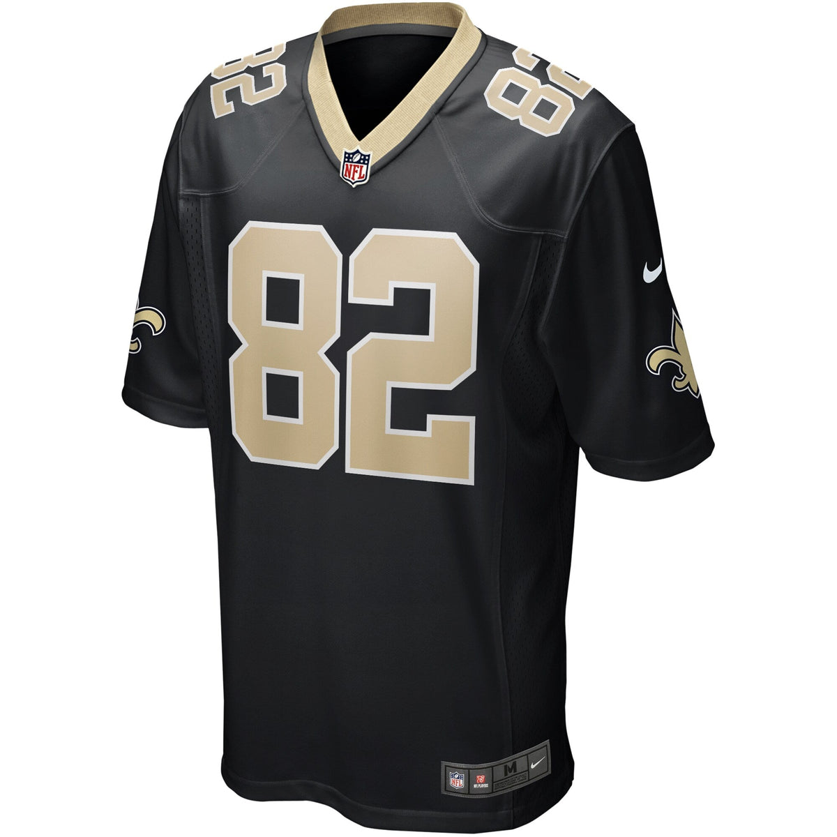 Bob Pollard New Orleans Saints Nike Game Retired Jersey - Black football jersey product view 2