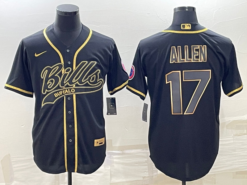 Men's Buffalo Bills Josh Allen #17 Black Player Jersey1 Joint Edition football jersey product view 1