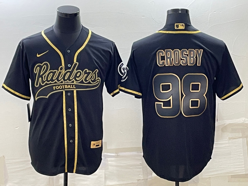 Men's Las Vegas Raiders Maxx Crosby #98 Black Player Jersey1 Joint Edition football jersey product view 1