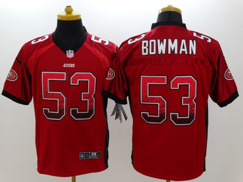 Men's San Francisco 49ers Navoro Bowman #53 Red Game Player Jersey1 football jersey product view 1