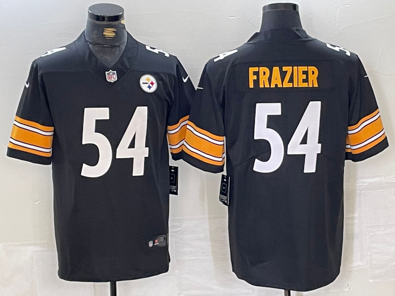 Men's Pittsburgh Steelers Zach Frazier #54 Black Game Jersey1 football jersey product view 1