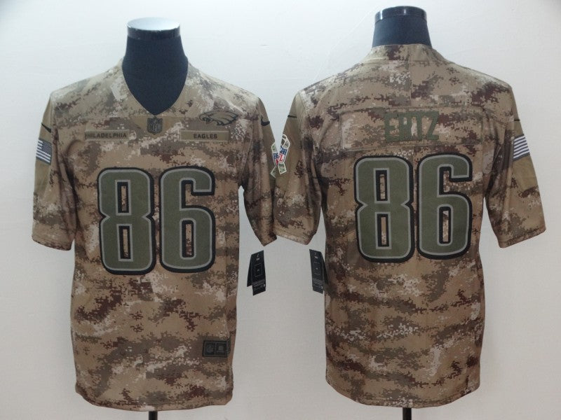 Men's Philadelphia Eagles Zach Ertz #86 Camouflage Game Jersey1 football jersey product view 1