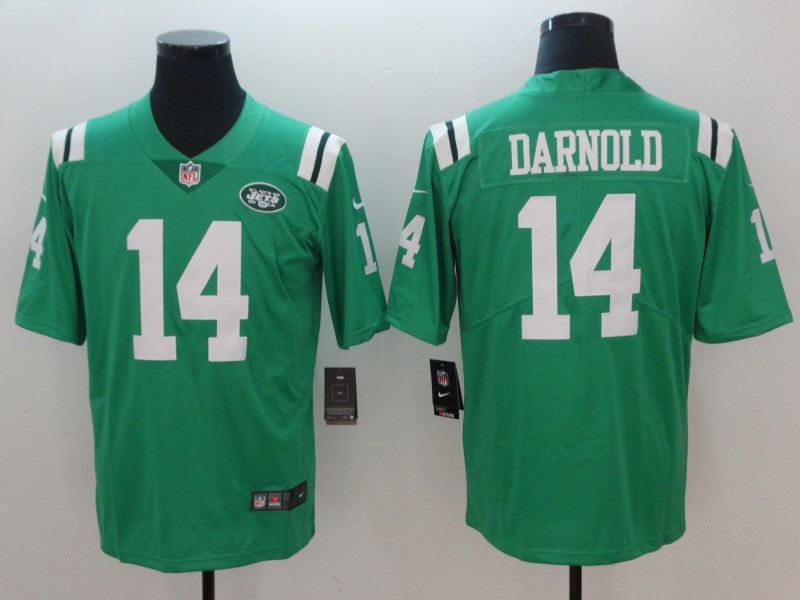 Men's New York Jets Sam Darnold #14 Green Player Game Jersey1 football jersey product view 1