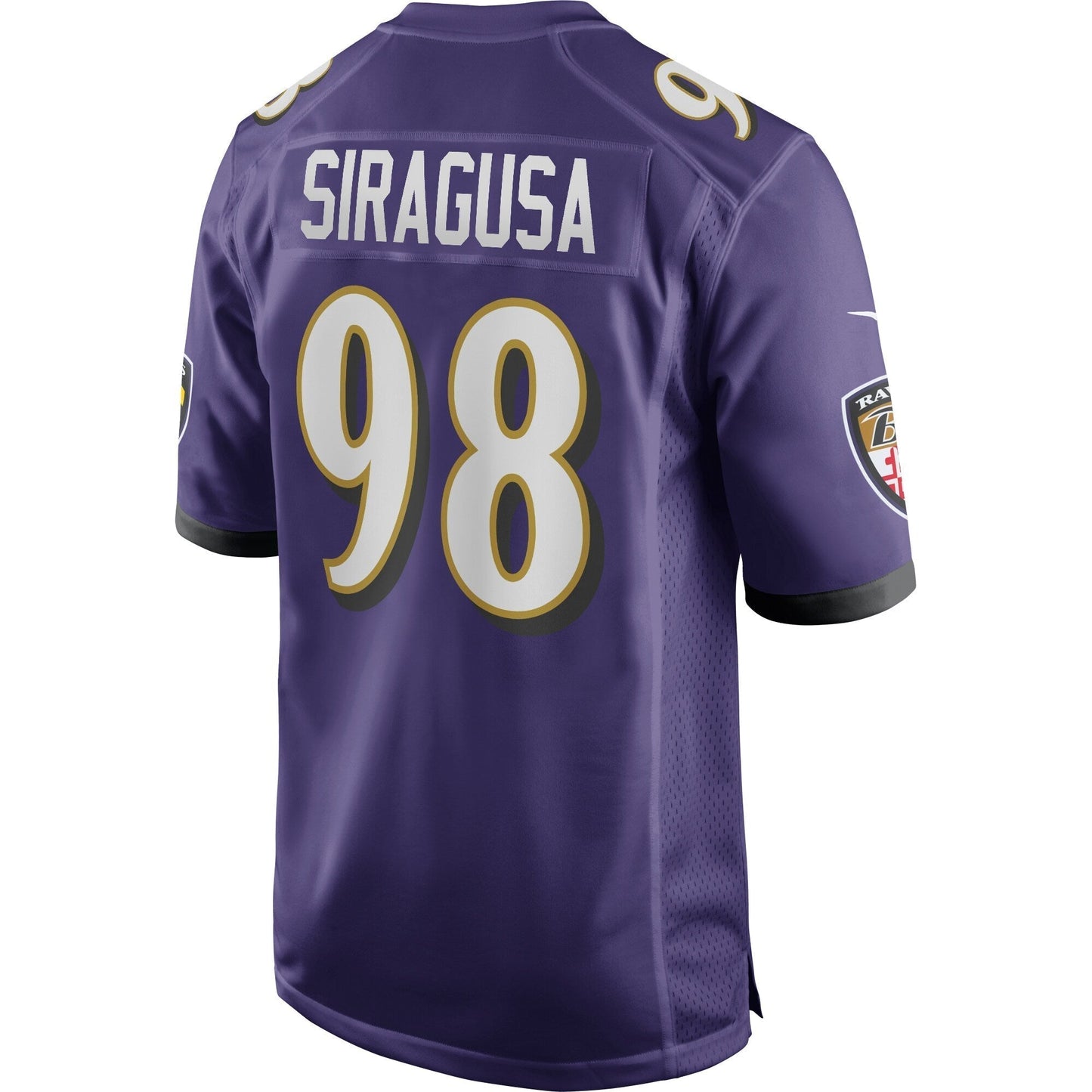 Tony Siragusa Baltimore Ravens Nike Game Retired Jersey - Purple football jersey product view 3