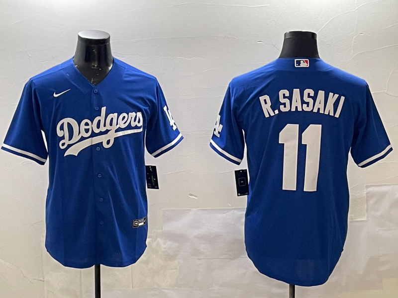 Men's Los Angeles Dodgers Roki Sasaki #11 Royal Alternate Replica Team Jersey1 baseball jersey product view 1