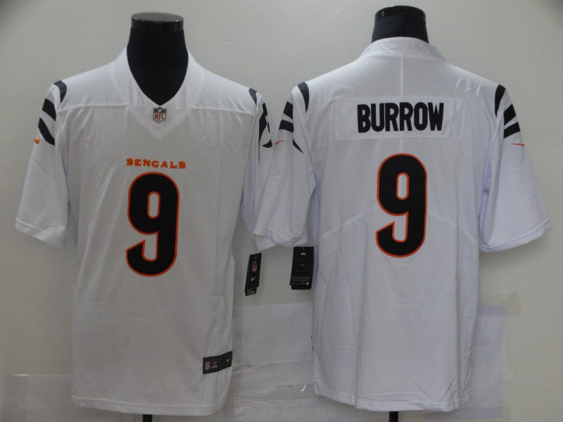Men's Cincinnati Bengals Joe Burrow #9 White Game Player Jersey2 football jersey product view 1
