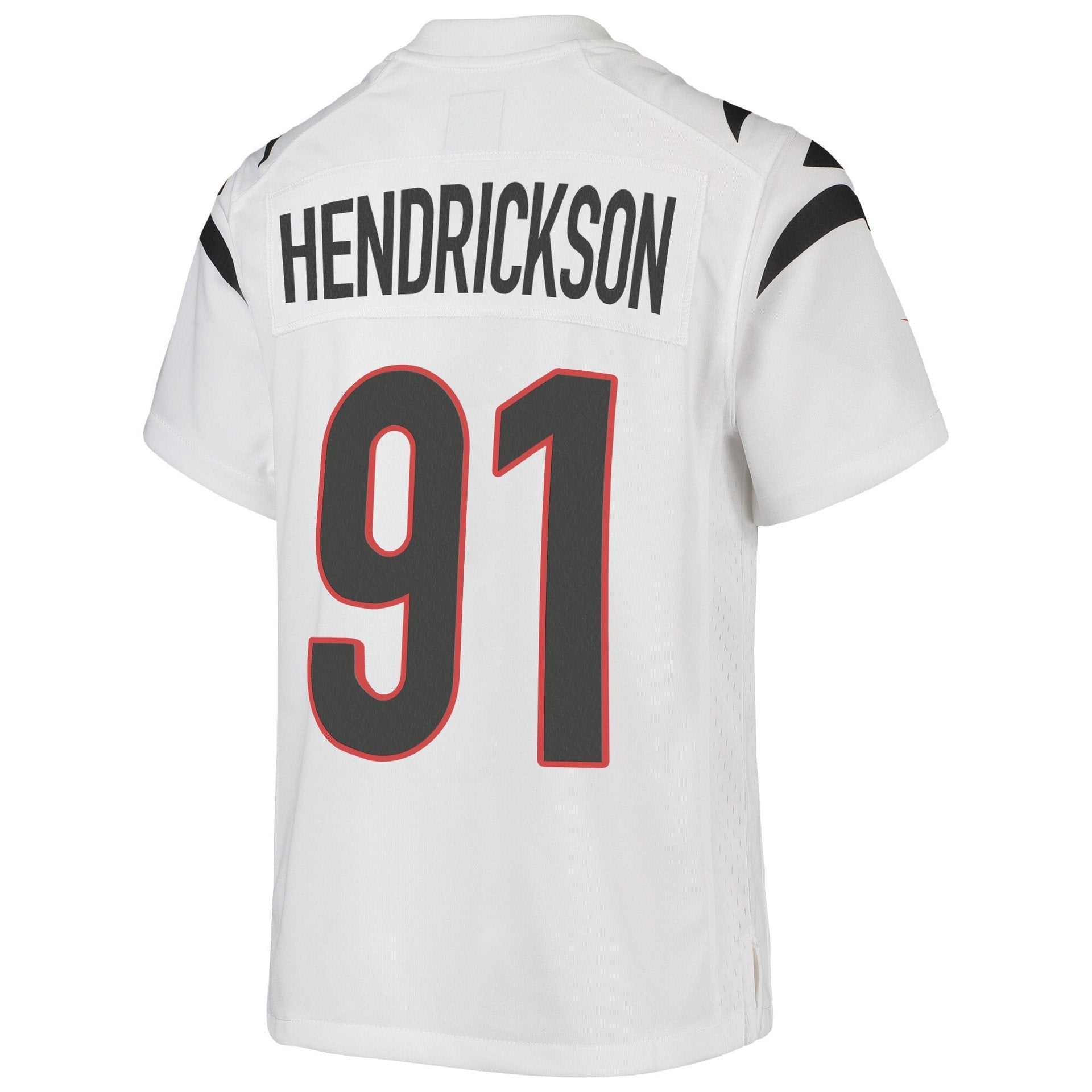 Super Bowl LVI Champions Cincinnati Bengals Trey Hendrickson 91 White Youth's Jersey Jersey football jersey product view 3