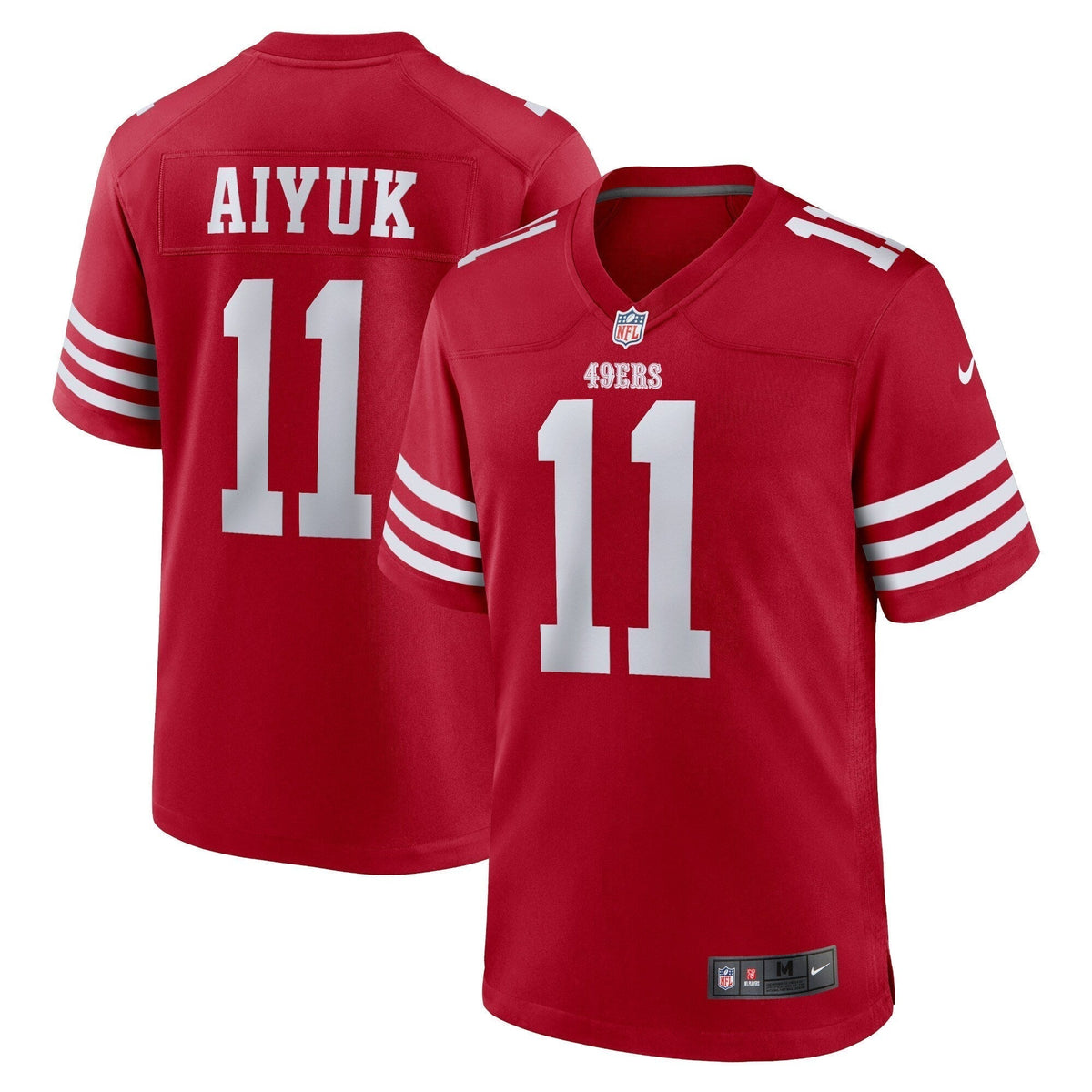 Brandon Aiyuk San Francisco 49ers Nike Team Game Jersey - Scarlet football jersey product view 1