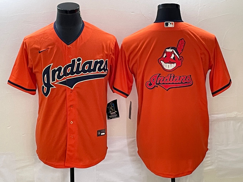 Men's Cleveland Guardians Orange Replica Team Jersey baseball jersey product view 1