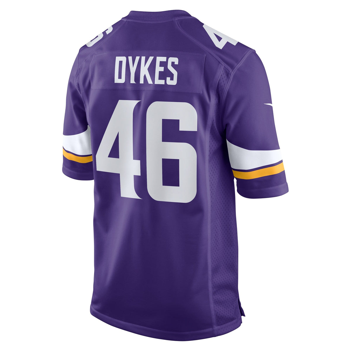 Aaron Dykes Minnesota Vikings Nike Team Game Jersey - Purple football jersey product view 3
