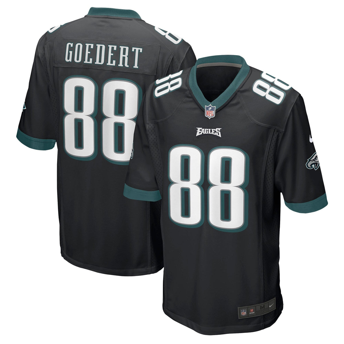 Dallas Goedert Philadelphia Eagles Nike Game Jersey - Black football jersey product view 1
