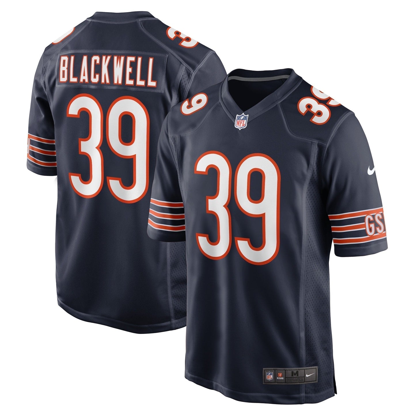Josh Blackwell Chicago Bears Nike Game Jersey - Navy football jersey product view 1