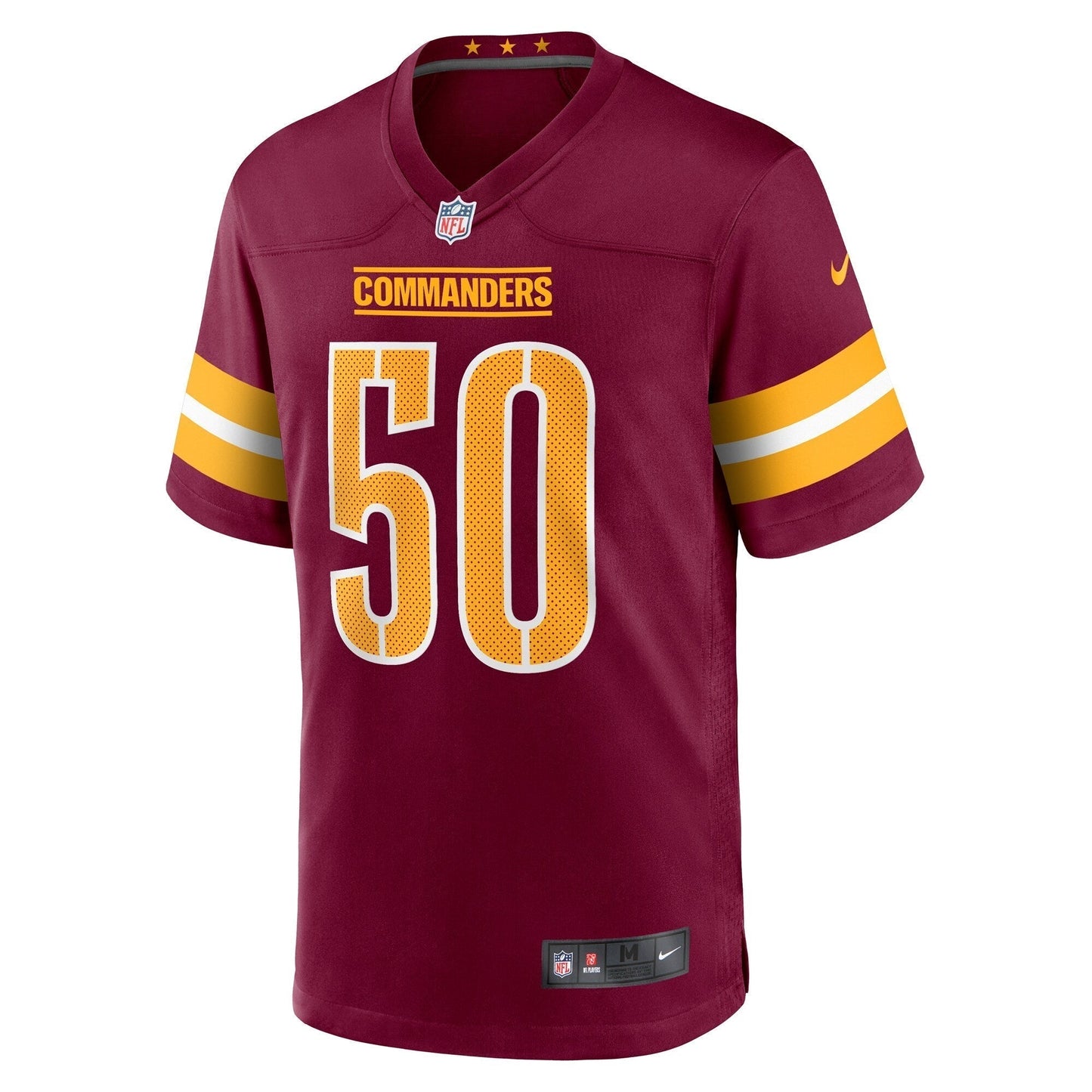 Andre Jones Jr. Washington Commanders Nike Team Game Jersey - Burgundy football jersey product view 2