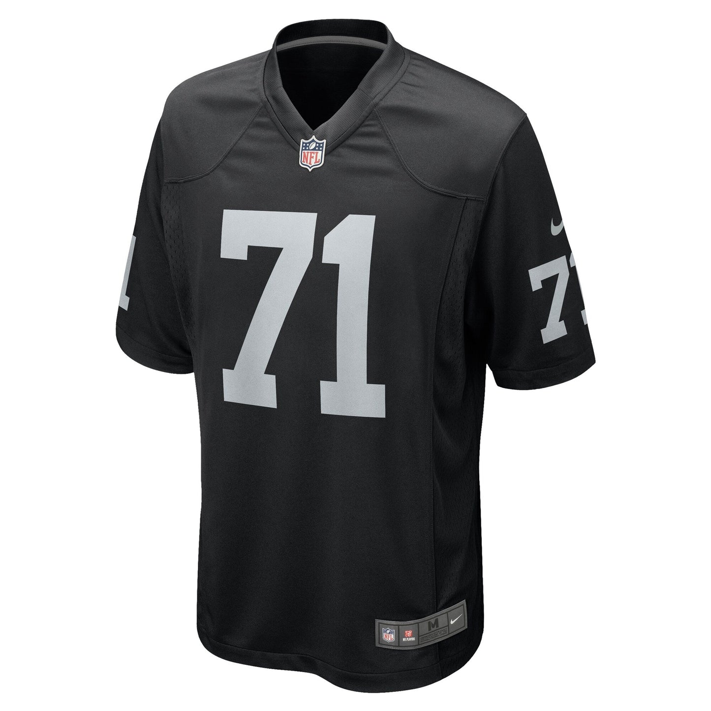 Justin Herron Las Vegas Raiders Nike Team Game Jersey - Black football jersey product view 2