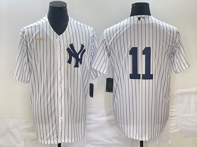 Men's New York Yankees Anthony Volpe #11 White Replica Player Name Jersey1 baseball jersey product view 1
