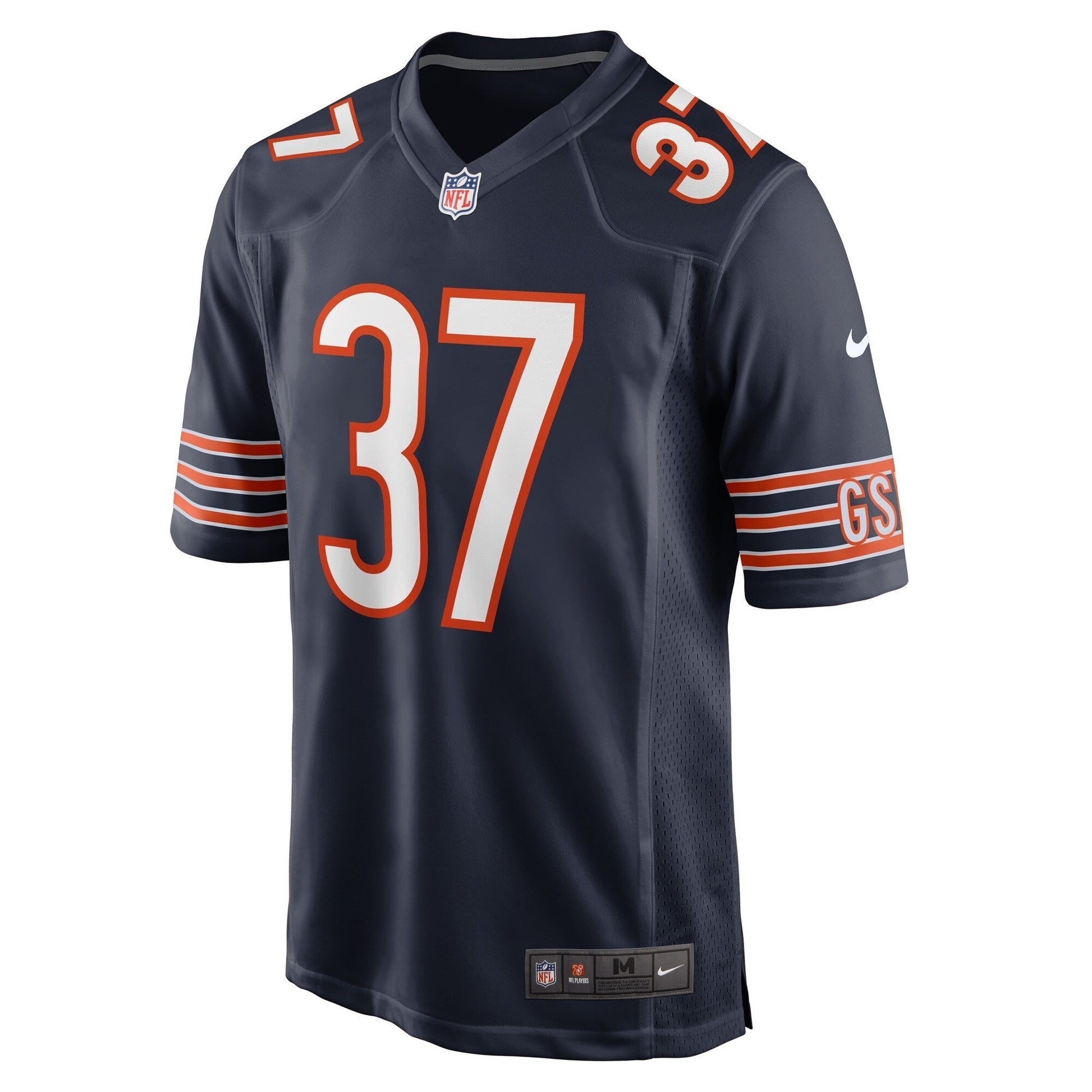 Elijah Hicks Chicago Bears Nike Game Jersey - Navy football jersey product view 2
