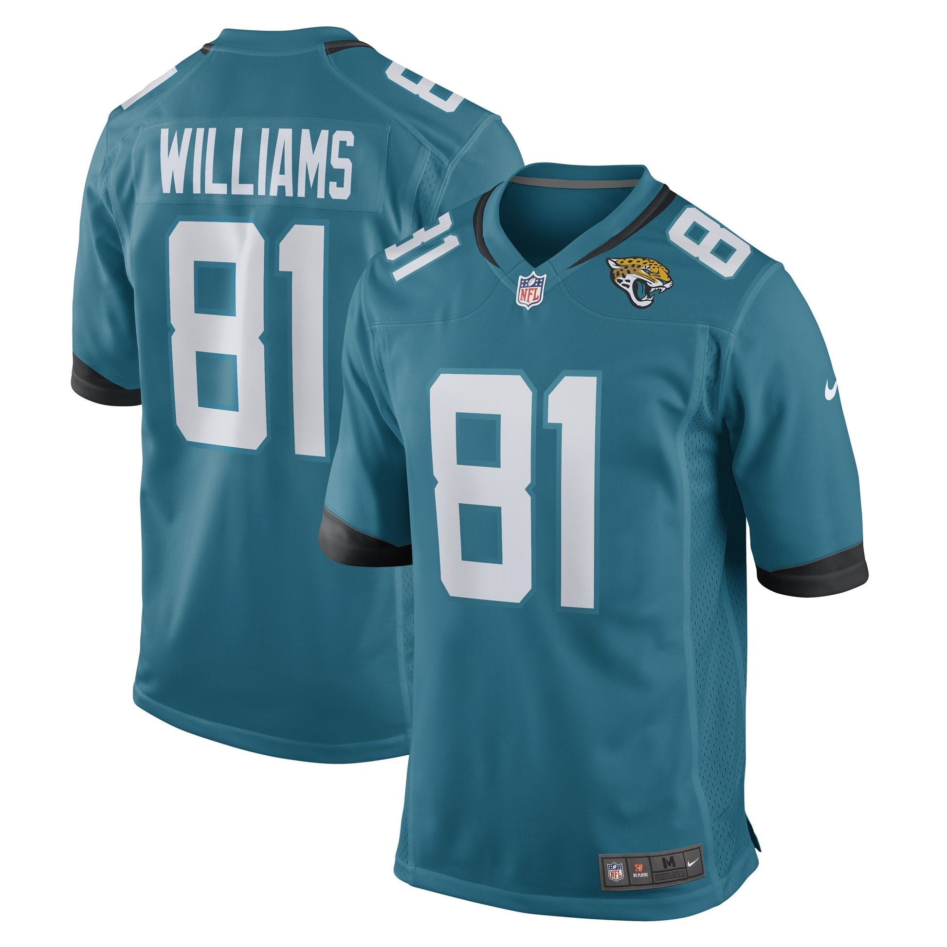 Seth Williams Jacksonville Jaguars Nike Game Jersey - Teal football jersey product view 1
