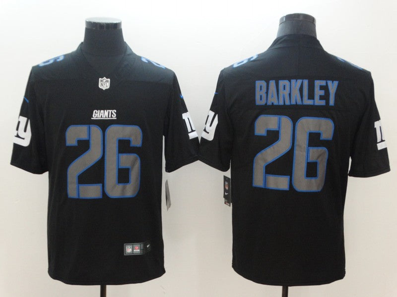 Men's New York Giants Saquon Barkley #26 Black Authentic Game Jersey1 football jersey product view 1