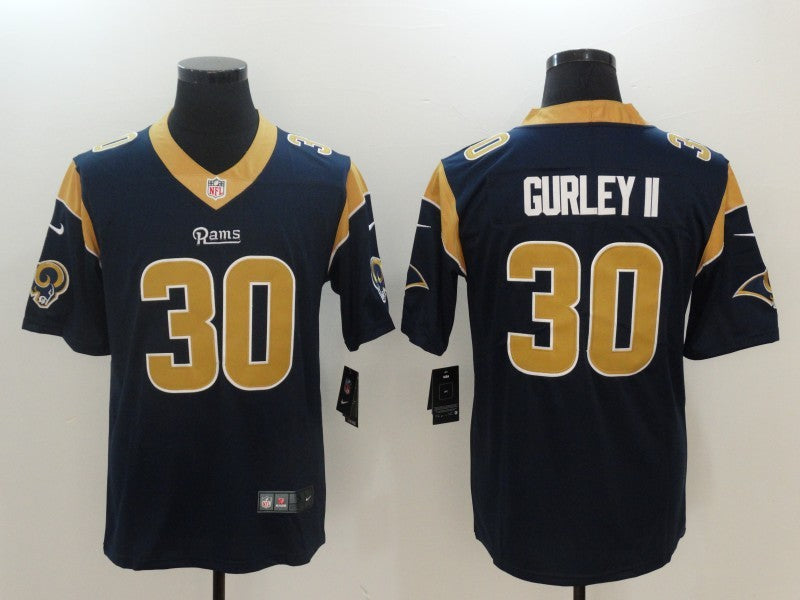 Men's Los Angeles Rams Todd Gurley II #30 Navy Game Jersey1 football jersey product view 1