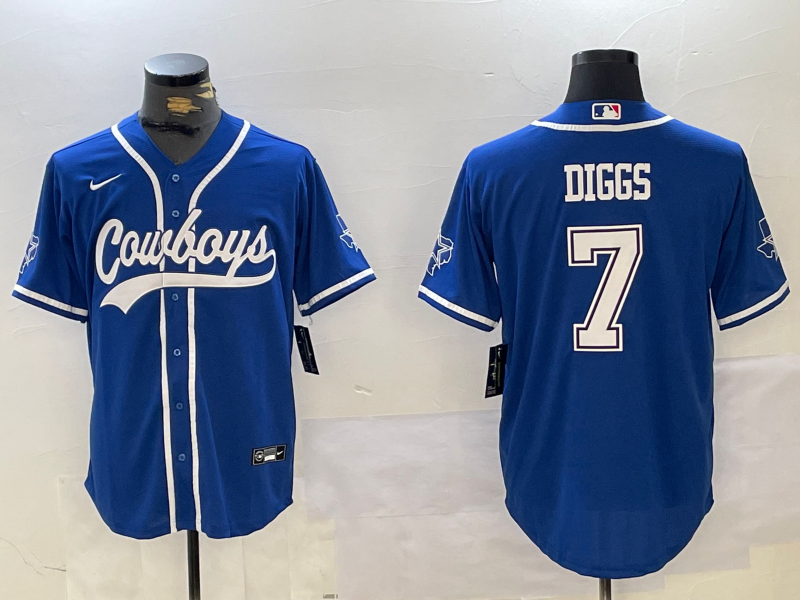 Men's Dallas Cowboys Trevon Diggs #7 Royal Game Jersey1 football jersey product view 1