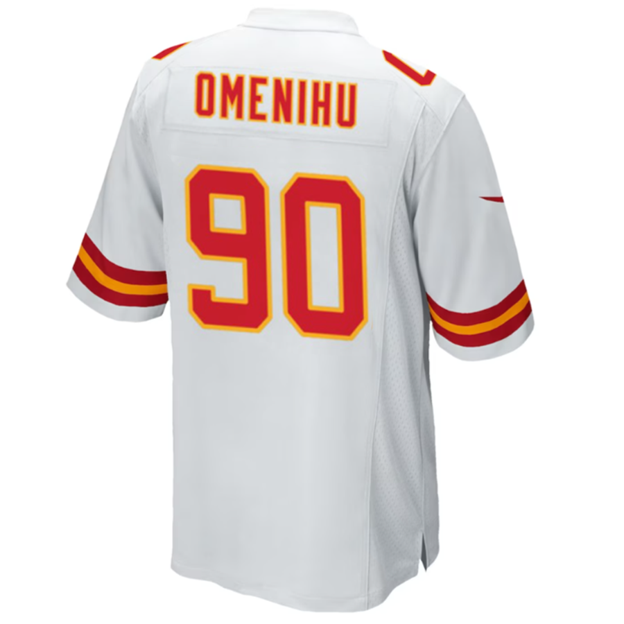 KC.Chiefs #90 Charles Omenihu White Game Player Jersey Football Jerseys football jersey product view 1