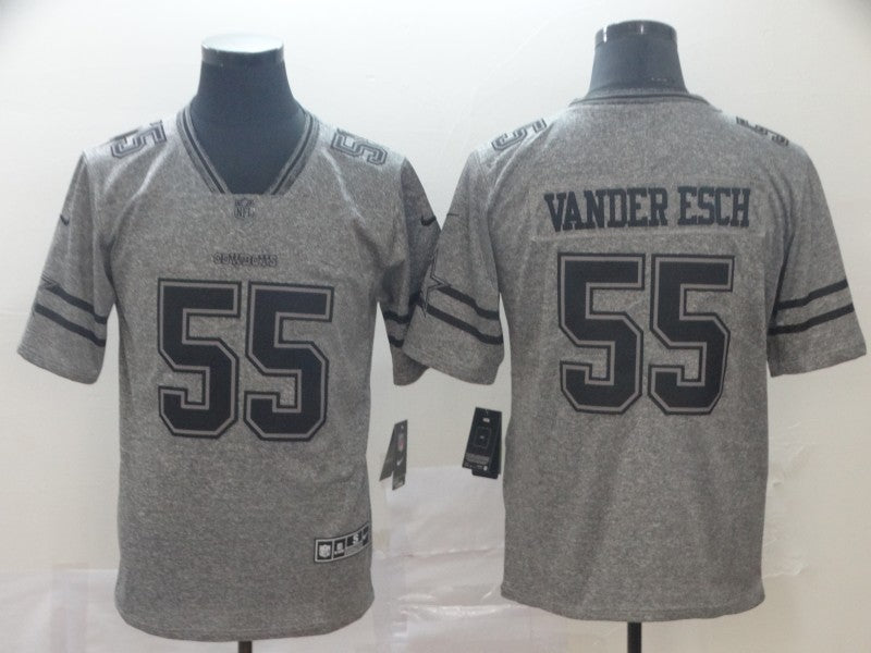 Men's Dallas Cowboys Leighton Vander Esch #55 Gray Alternate Game Jersey1 football jersey product view 1