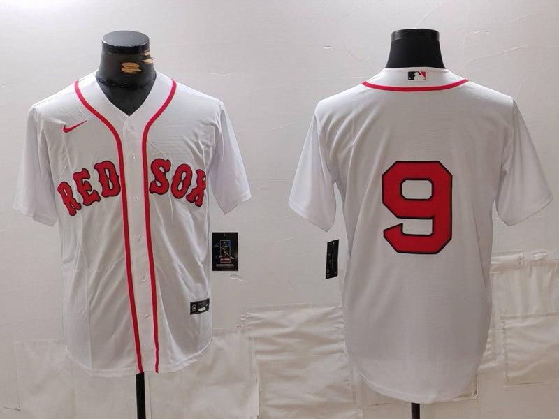 Men's Boston Red Sox Ted Williams #9 White Replica Player Jersey1 baseball jersey product view 1