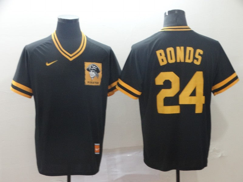 Men's Pittsburgh Pirates Barry Bonds #24 Black Stitched Jersey1 baseball jersey product view 1