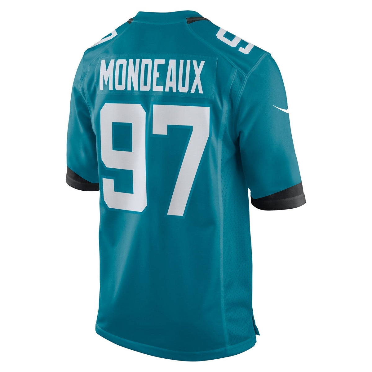 Henry Mondeaux Jacksonville Jaguars Nike Game Jersey - Teal football jersey product view 3
