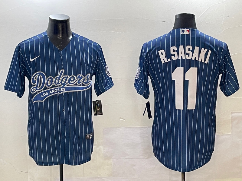 Men's Los Angeles Dodgers Roki Sasaki #11 Royal Team Game Jersey1 baseball jersey product view 1