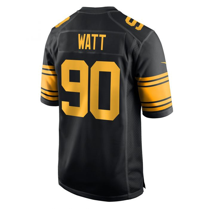 P.Steelers #90 T.J. Watt Player Replica Color Rush Black Stitched American Football Jerseys football jersey product view 1