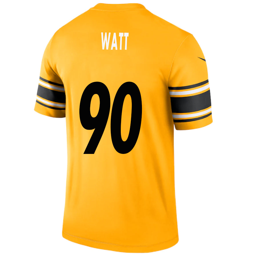#90 T.J. Watt Player P.Steelers Gold Inverted Team Game Football Jerseys football jersey product view 1
