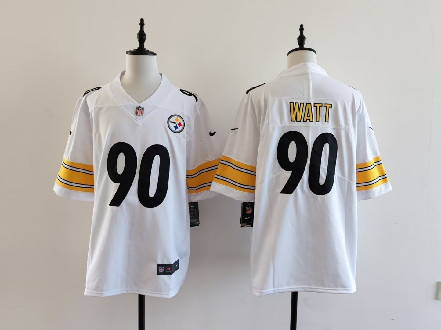 Men's Pittsburgh Steelers T.J. Watt Nike Jersey - White football jersey product view 1
