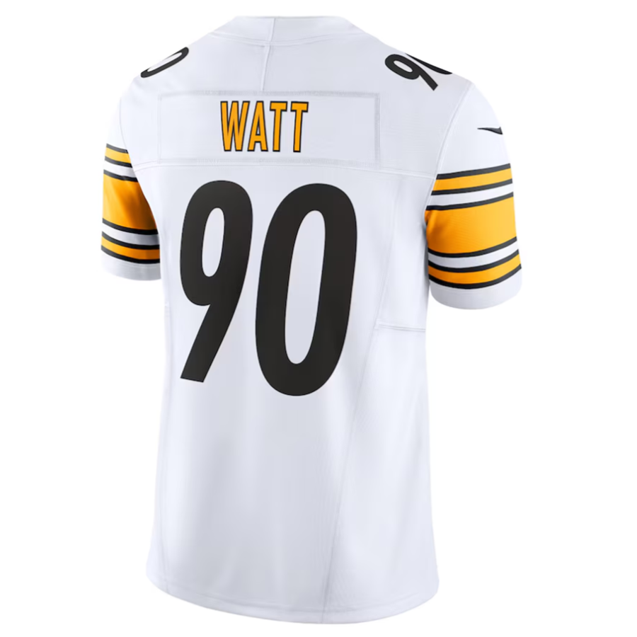 #90 T.J. Watt Player P.Steelers White Vapor F.U.S.E. Limited Football Jerseys football jersey product view 1