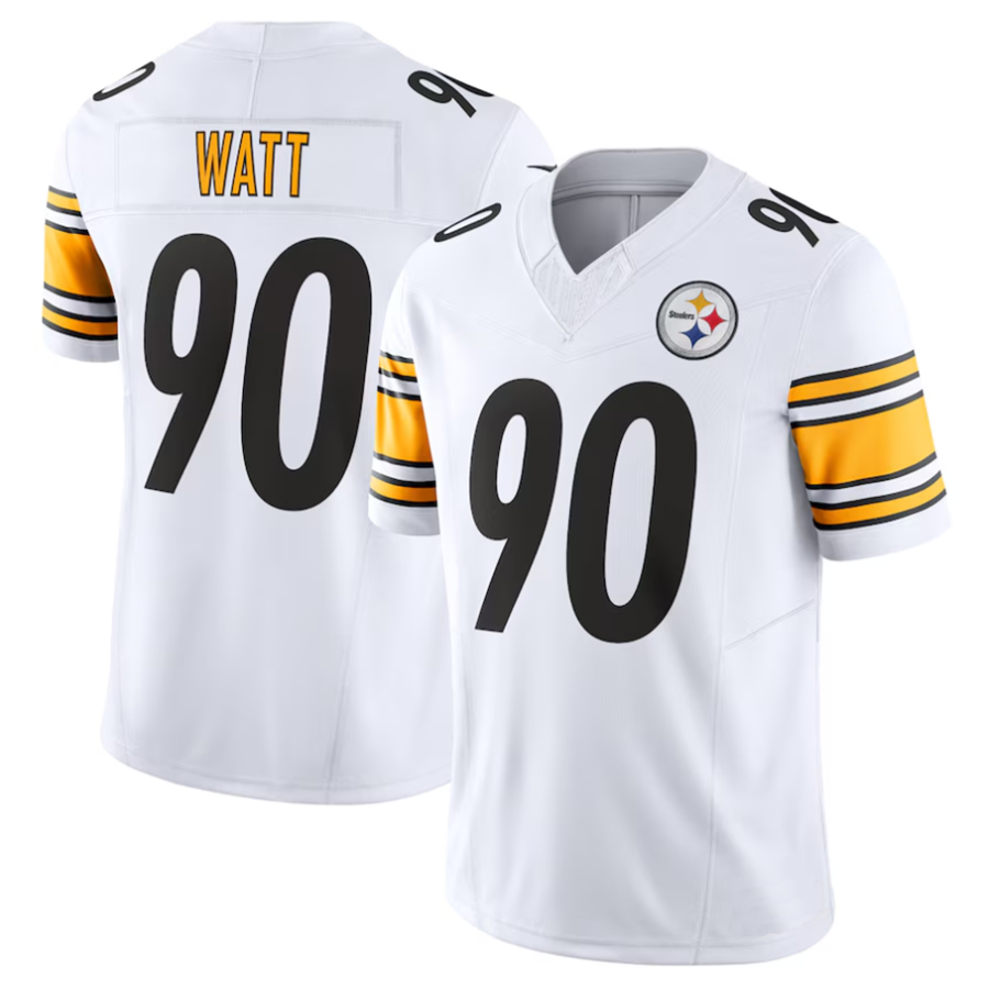 #90 T.J. Watt Player P.Steelers White Vapor F.U.S.E. Limited Football Jerseys football jersey product view 2