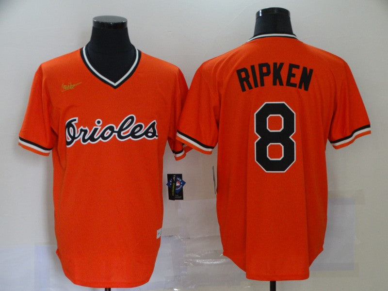 Men's Baltimore Orioles Cal Ripken Jr. #8 Orange Replica Team Jersey1 baseball jersey product view 1
