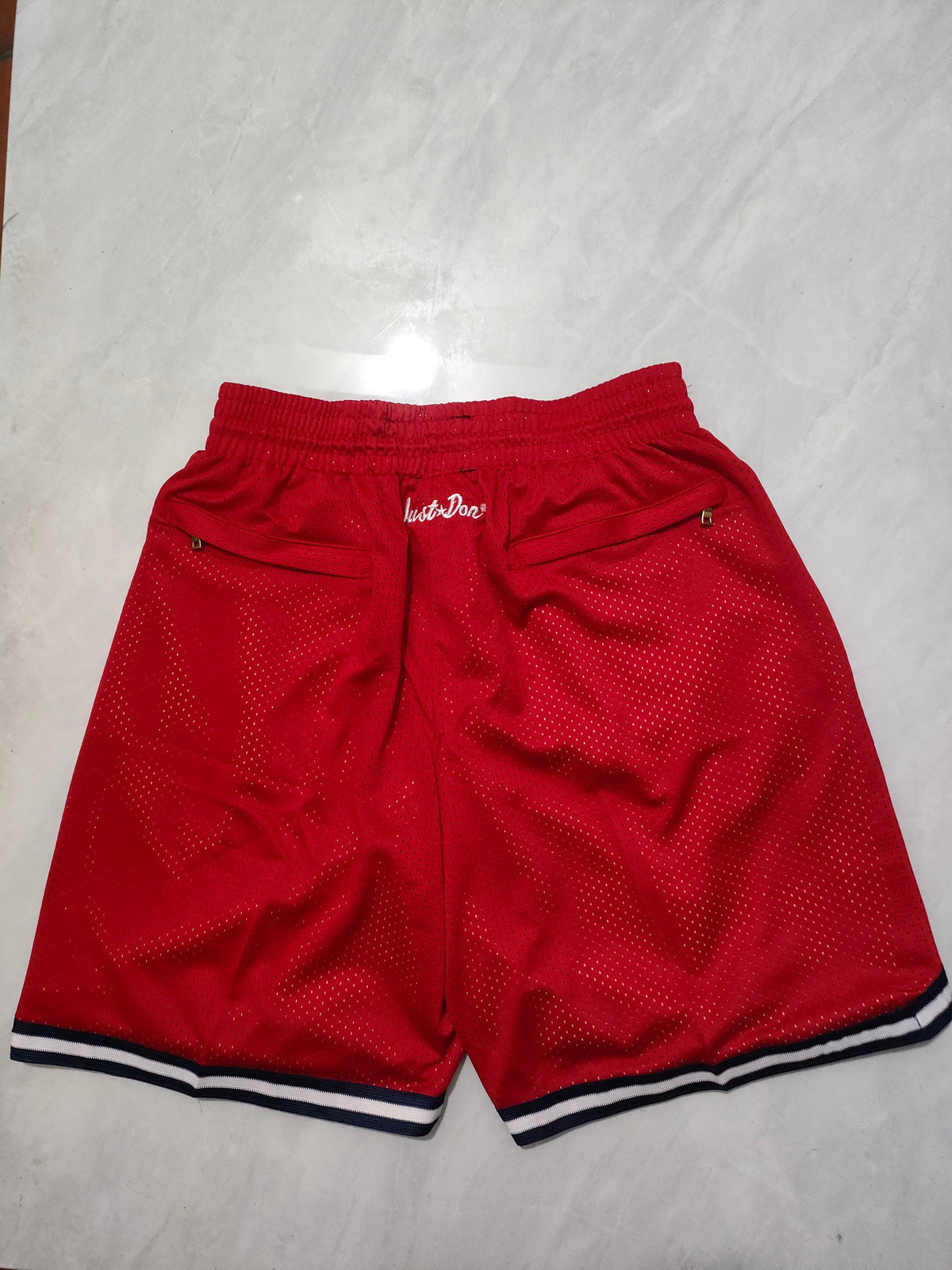 JUST DON USA TEAM Olympic Red Pocket Shorts sports jersey product view 2