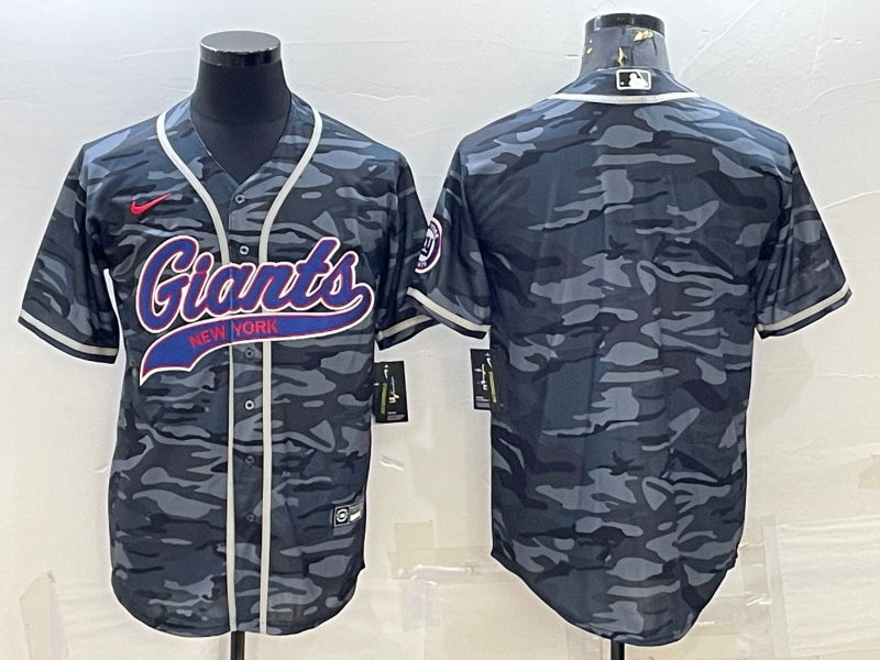 Men's New York Giants Grey Camouflage Blank Jersey1 football jersey product view 1
