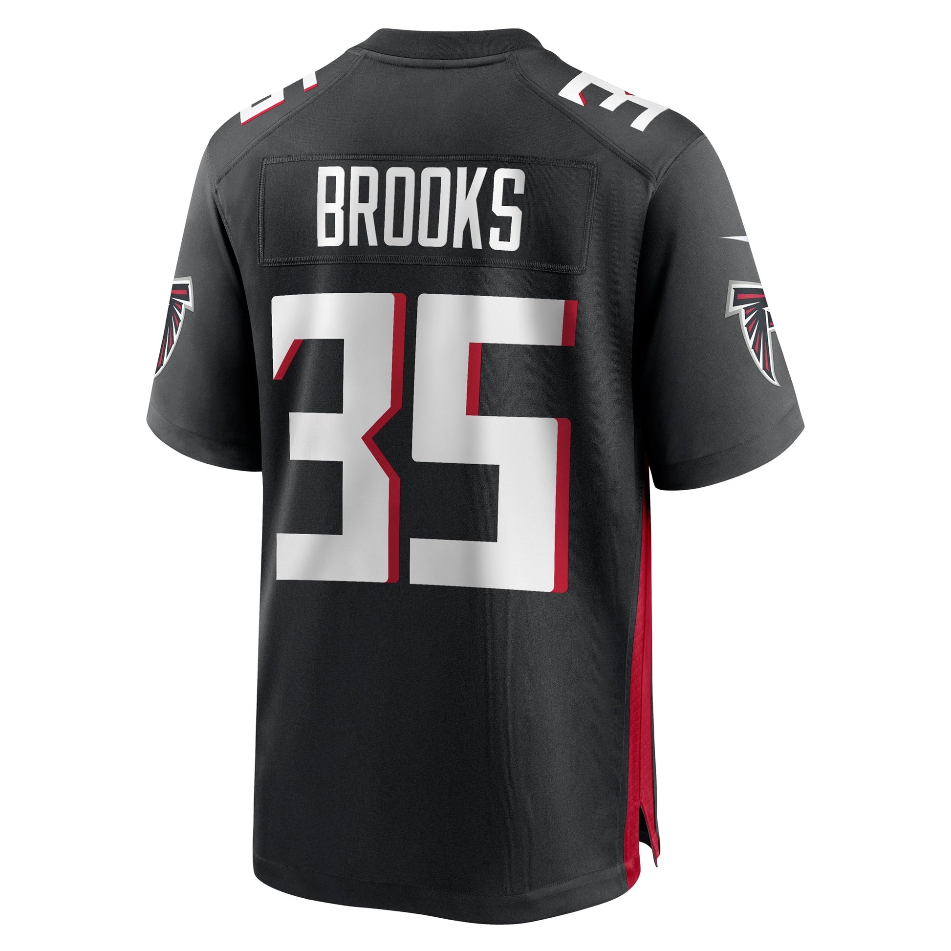 Natrone Brooks Atlanta Falcons Nike Team Game Jersey - Black football jersey product view 3