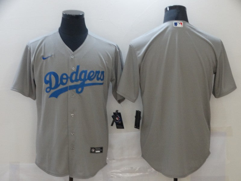 Men's Los Angeles Dodgers Gray Replica Blank Jersey1 baseball jersey product view 1