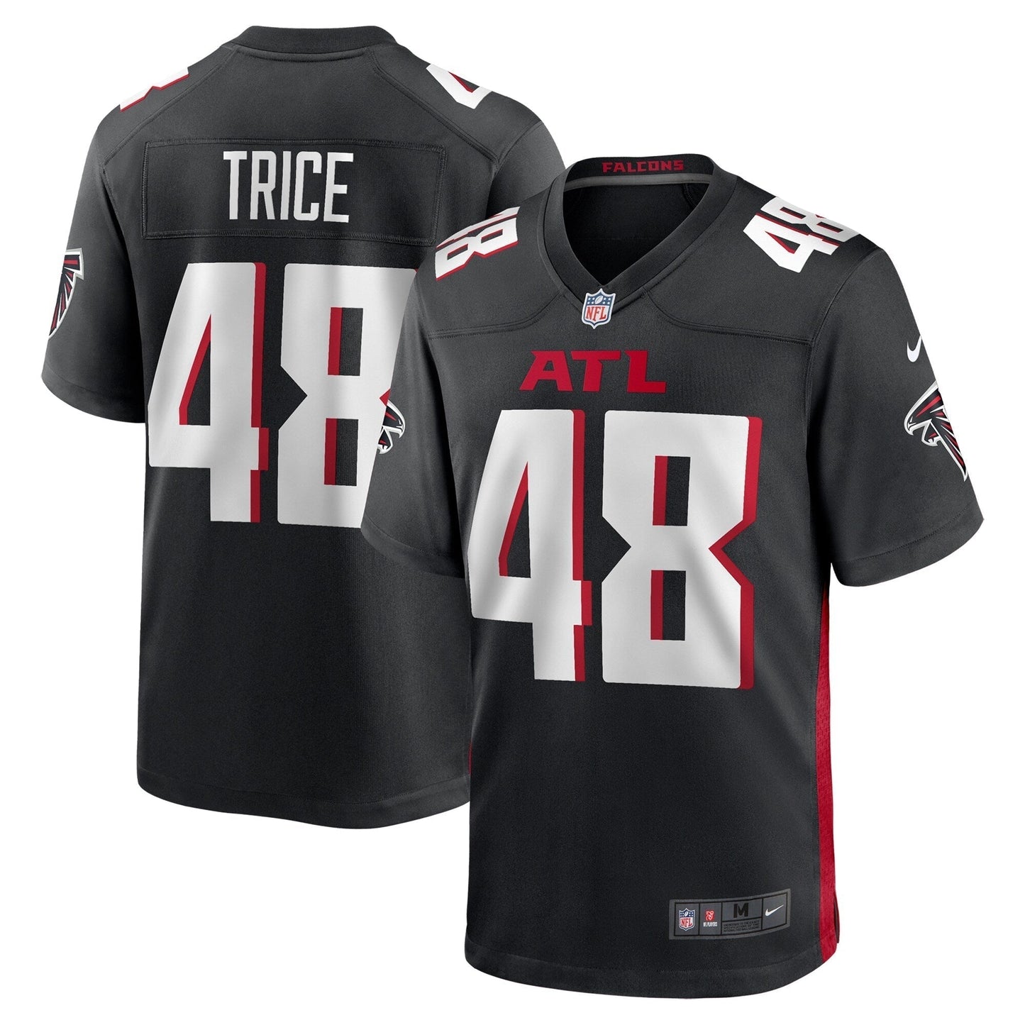 Bralen Trice Atlanta Falcons Nike Team Game Jersey - Black football jersey product view 1
