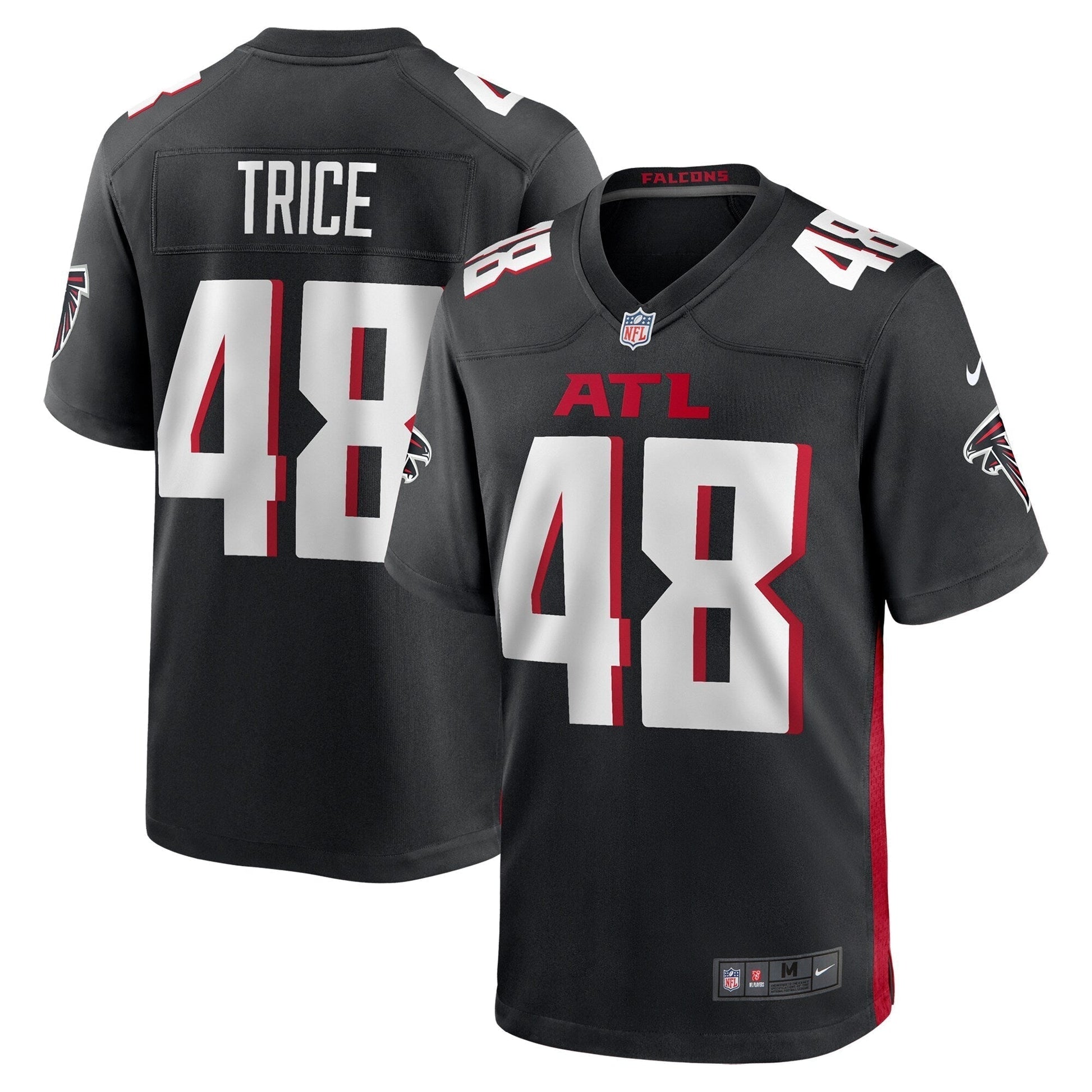 Bralen Trice Atlanta Falcons Nike Team Game Jersey - Black football jersey product view 1