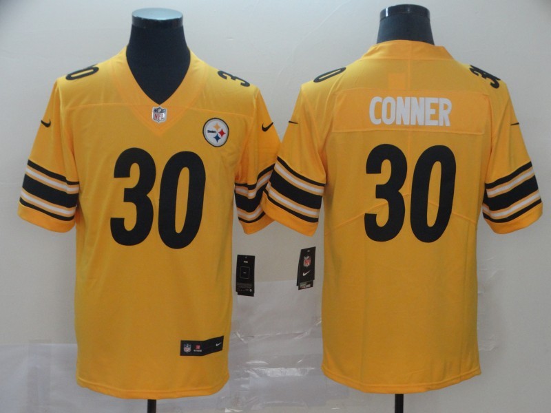 Men's Pittsburgh Steelers James Conner #30 Gold Inverted Team Game Jersey1 football jersey product view 1
