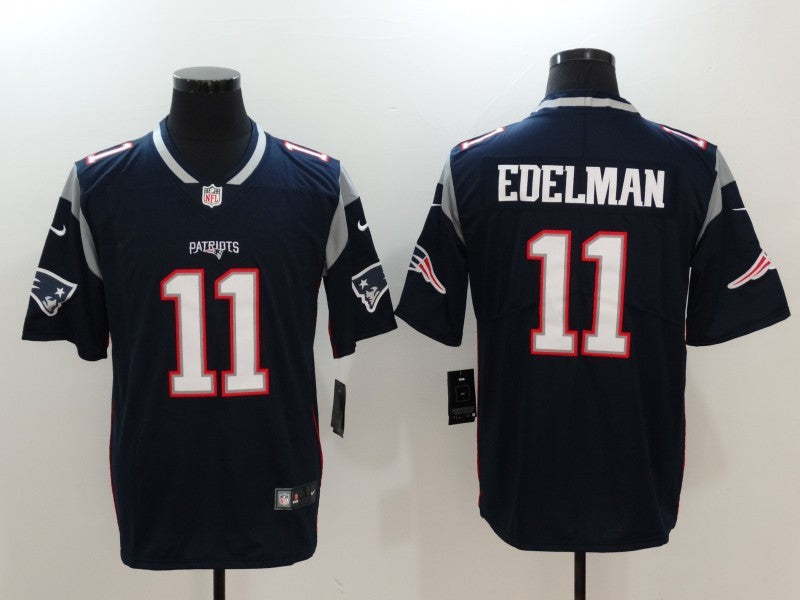 Men's New England Patriots Julian Edelman #11 Navy Blue Game Jersey1 football jersey product view 1