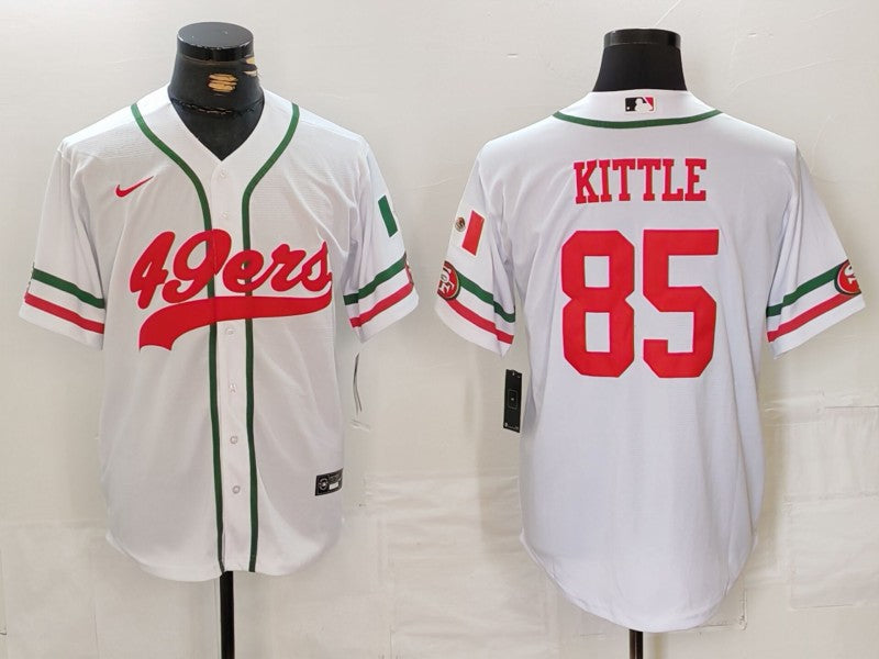 Men's San Francisco 49ers George Kittle #85 White Player Jersey1 football jersey product view 1